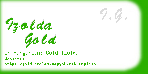 izolda gold business card